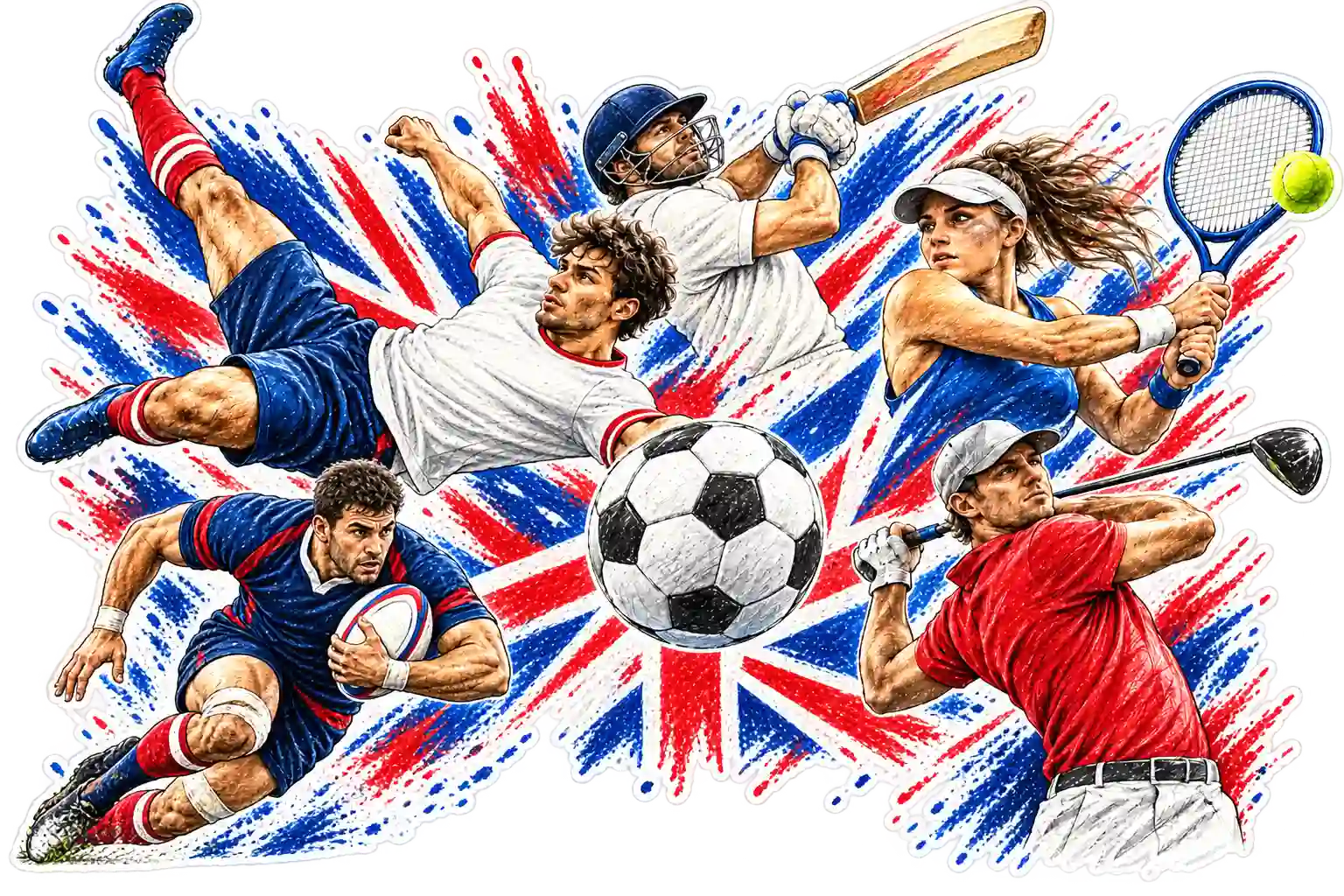 Live sports illustration for IPTV subscription in the UK